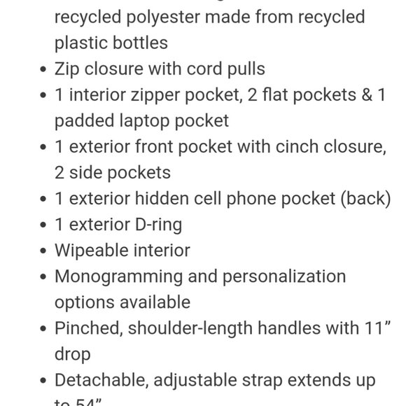 Thirty One Commuter Quilted Tote Bag NIB - Picture 6 of 6